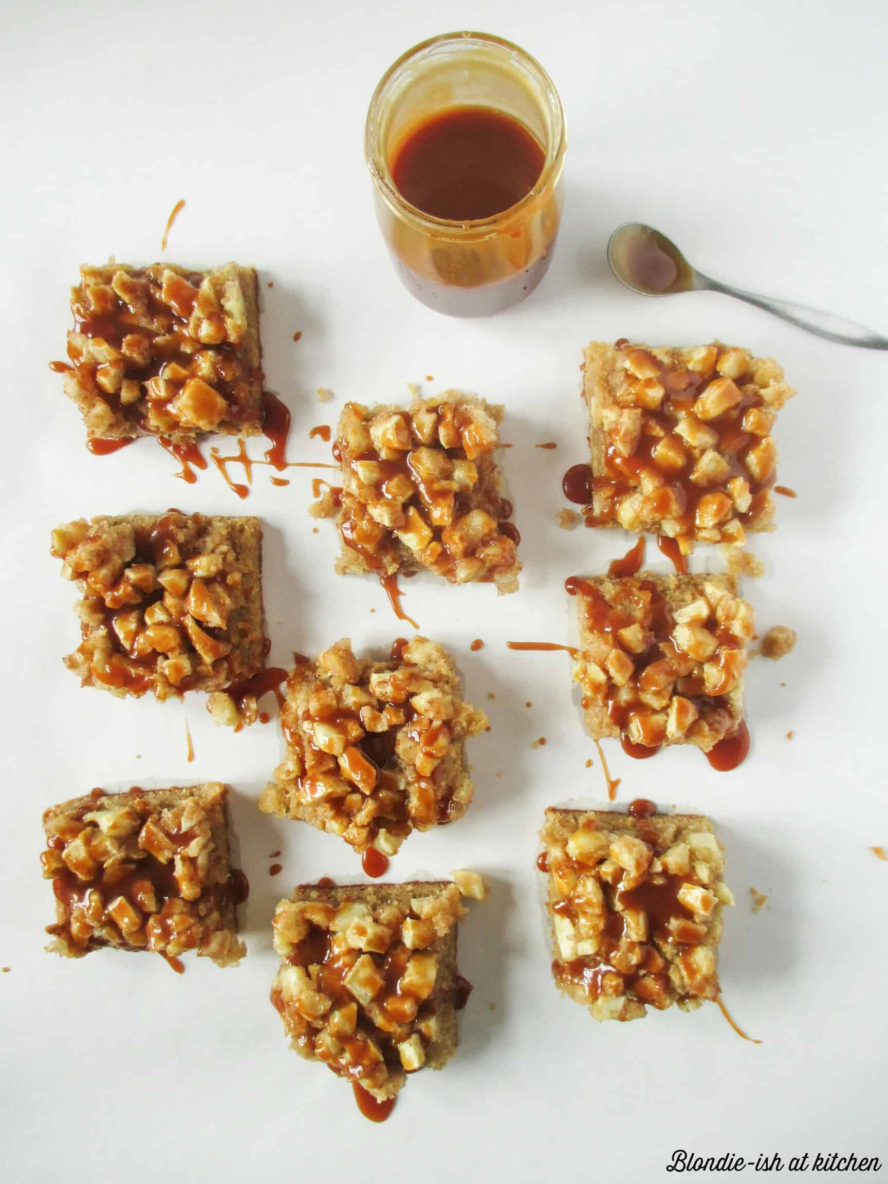peanut-butter-bars-with-apple-and-salted-caramel