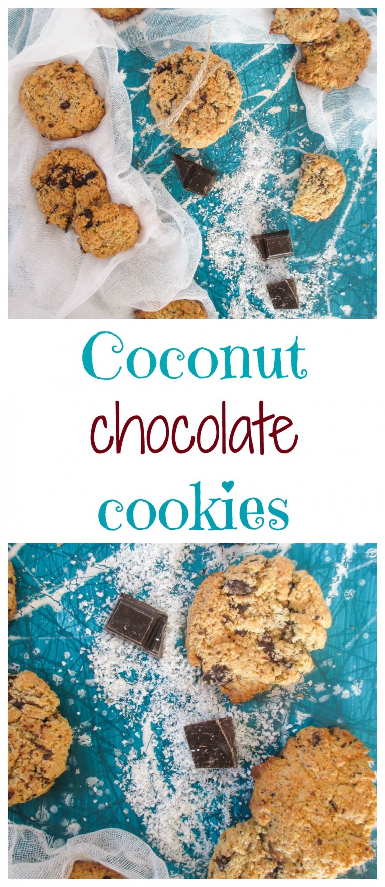 Kokosové cookies s čokoládou
