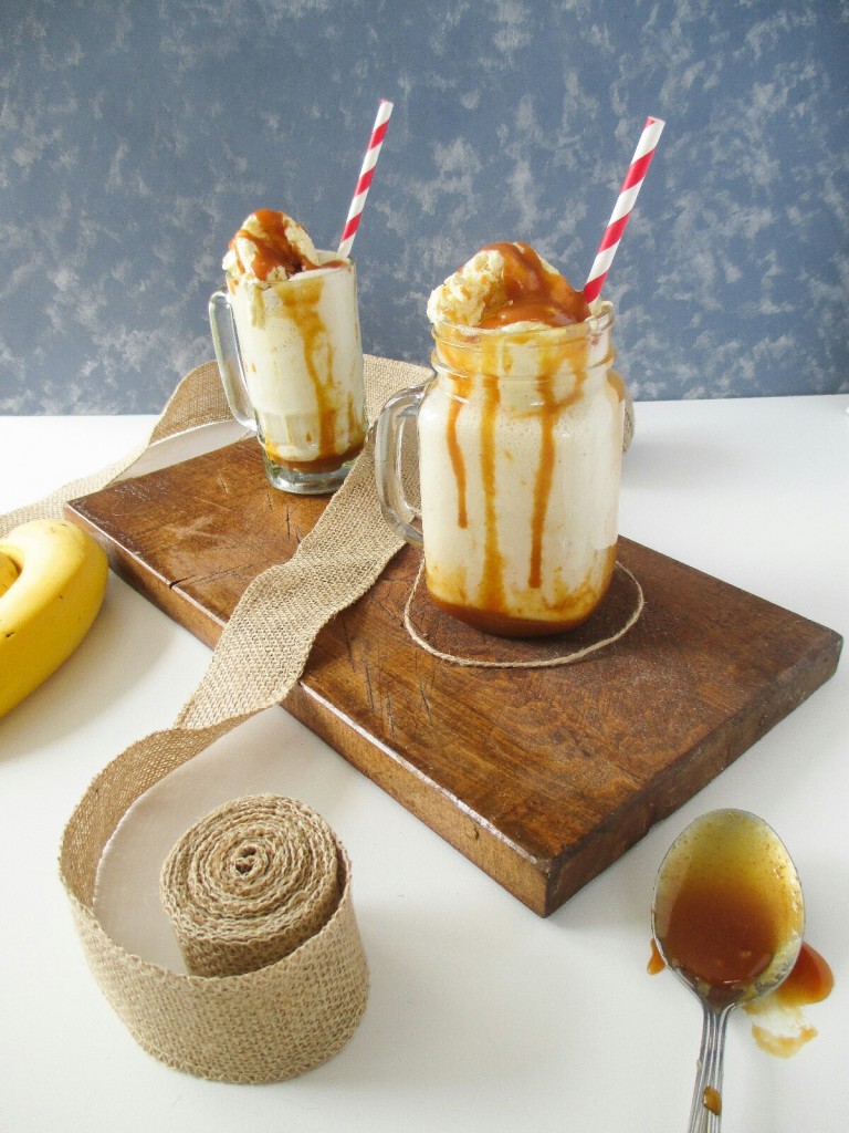 banana caramel milkshake