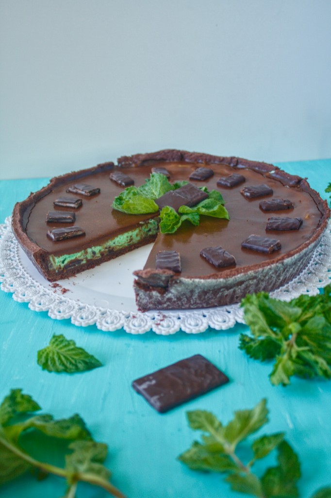 čokoládovo - mätový tart