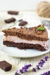 levanduľová torta s čokoládovým mousse