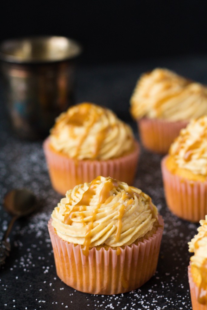 Cupcakes so slaným karamelom