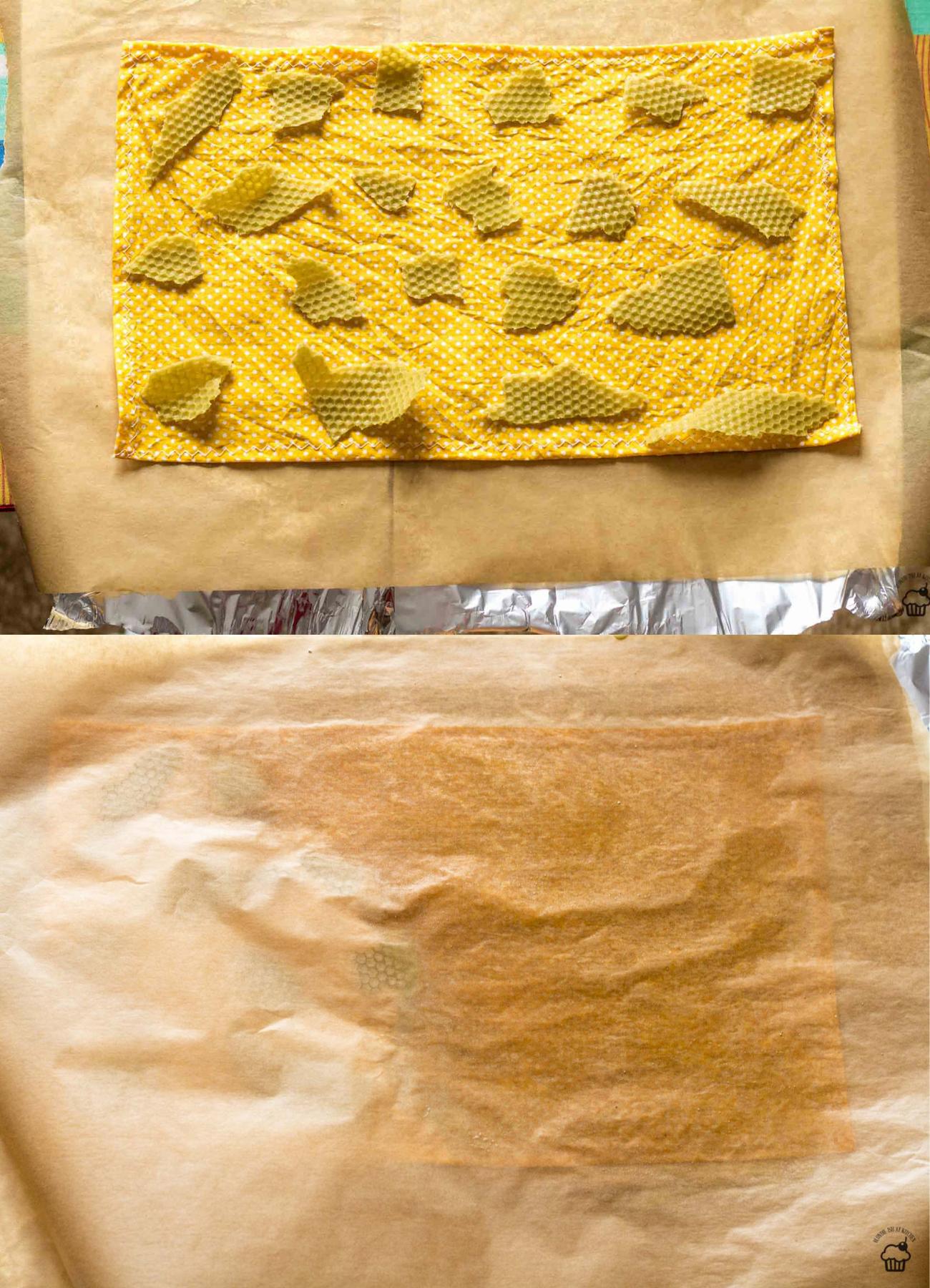 DIY voskované obrúsky na jedlo 
