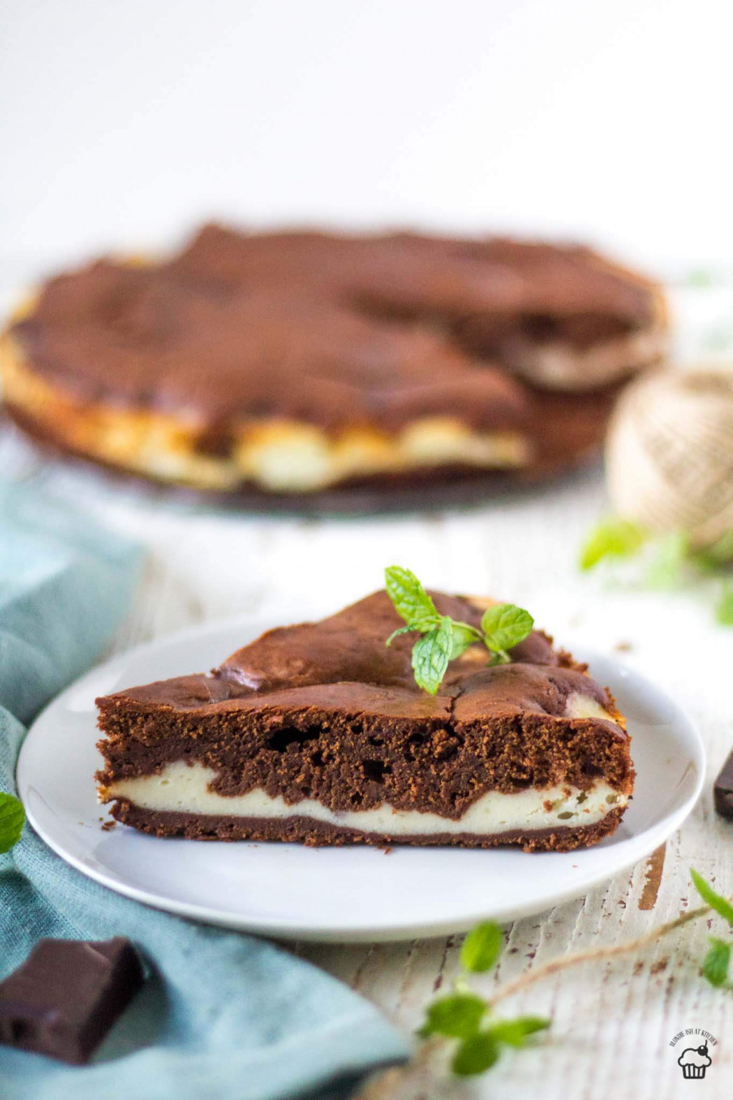 čokoládový koláč plnený ricottou