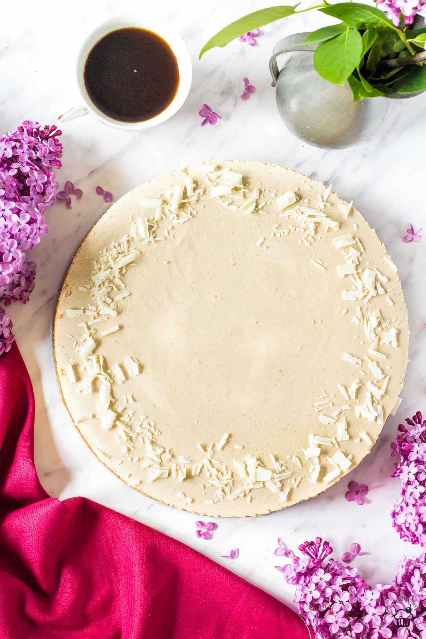 vanilkový cheesecake s kávovým mousse